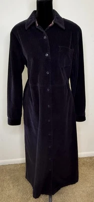 De colección Talbots Negro Pana Botón Frontal Modesto Informal Bolsillo Cottagecore 12 Foto 1 de 4