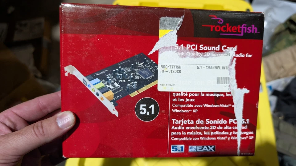 Rocketfish 5.1 PCI Sound Card RF-51SDCD High Quality Surround Audio Vista XP EAX - Image 1 of 3