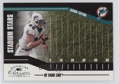 2005 Donruss Classics Stadium Stars 10 Yard Line /500 Jason Taylor #SS-21 HOF - Image 1 of 2