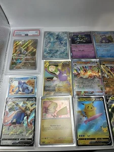 Lote de colección de cartas Pokémon ultra raras VMAX GX graduadas Mimikyu carpeta de hojalata y más - Imagen 1 de 16