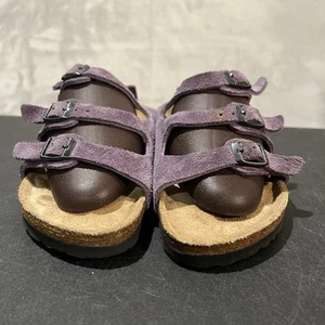 Birkenstock Florida Soft Footbed Womens 6 Narrow Purple Suede Strappy Sandals - Picture 1 of 10
