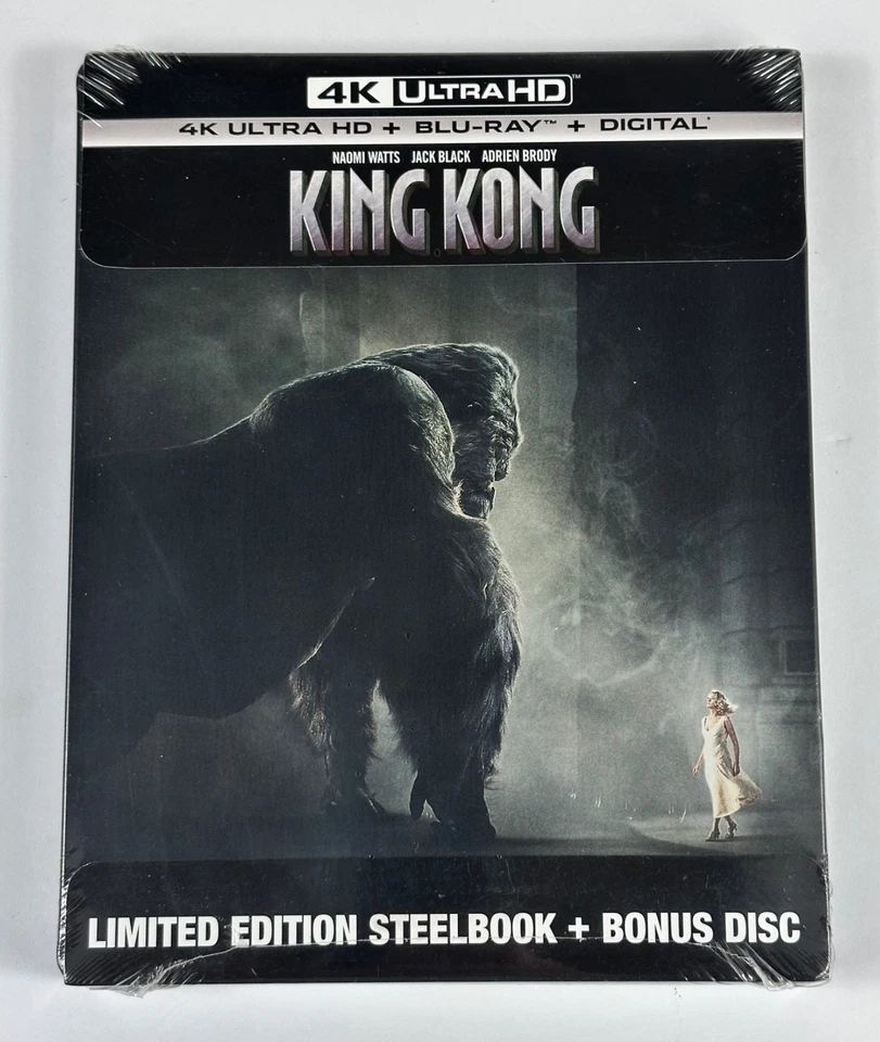 King Kong Limited Edition Steelbook 4K + Blu-Ray + Digital New Factory Sealed - Image 1 of 4