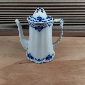 Seltene W.H. Grindley "Hofburg" Teekanne/Kaffeekanne Flow blau Porzellan mit Deckel - Bild 1 von 12