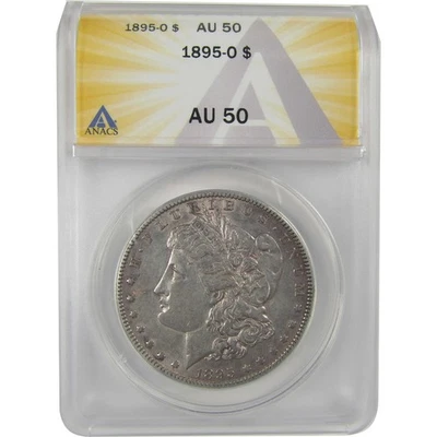 1895 O Morgan Dollar AU 50 ANACS Silver $1 Coin SKU:I20764 - Image 1 of 4
