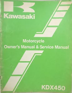 GENUINE KAWASAKI KDX450 1982 KDX OWNERS SERVICE MANUAL - Bild 1 von 1