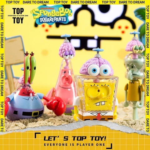 SPONGEBOB FLYING BRAIN BRICKS BLIND BOX SERIES BY TOP TOY - 1 SEALED BLIND BOX Cover