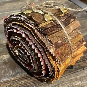 Jelly Roll Quilten Stonehenge-Northcott Stoff 32 Stck. 2 1/2" x LOF Braun Multi - Bild 1 von 22