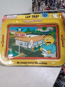VTG Simpsons Metal Food Tray Ralph Krusty Burger Man Cave SEALED NEW - Picture 1 of 5