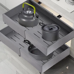 Ausziehbarer Schrank Organizer Erweiterbar Schublade Aufbewahrung Schwerlast Ausziehbare Schublade - Bild 1 von 12