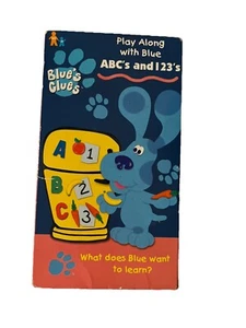Blues Clues - ABCs and 123s (VHS, 1999) Nickelodeon Orange Tape Hard To Find - Picture 1 of 4