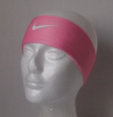 Faixa de cabeça Nike Fury 3.0 menina rosa/branco - Imagem 1 de 4