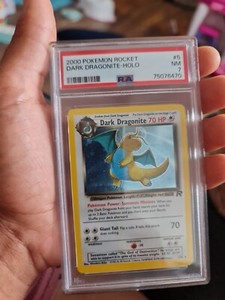 2000 Pokemon Rocket Dark Dragonite-Holo Psa 7 5/82