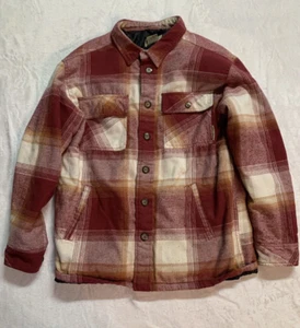 Scandia Woods Shirt Mens Size Large Red Button Up Insulated Flannel - Picture 1 of 13