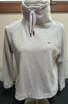 Sudadera para mujer Vineyard Vines cuello embudo cordón algodón gris talla XS. Bonito Foto 1 de 3
