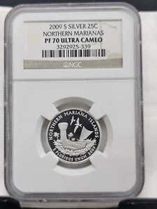 2009 S SILVER 25C NORTHERN MARIANAS PF70 ULTRA CAMEO Silver Coin # 567 - Picture 1 of 4