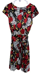 Every Dress Tells A Story Size XL Dress Skulls Floral Goth Halloween Rockabilly - Picture 1 of 8