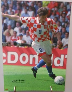 Davor Suker Jugoslawien Kroatien Fußball Nationalspieler Fan Card 21x15 #FPG506 - Bild 1 von 2