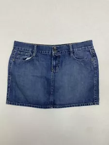 Old Navy Size 10 Women’s Blue Mini Skirt Dark Wash Stretch Jean 5 Pockets - Picture 1 of 12