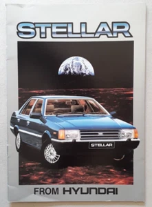 Hyundai Stellar Saloon Range Brochure c.1985 - 1600 L SL GSL - Picture 1 of 4