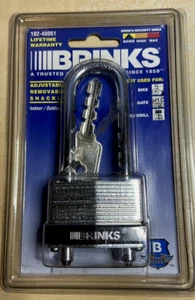 BRINKS 102-40061 40 mm Vorhängeschloss aus laminiertem Stahl mit verstellbarem Bügel Garantie - Bild 1 von 3