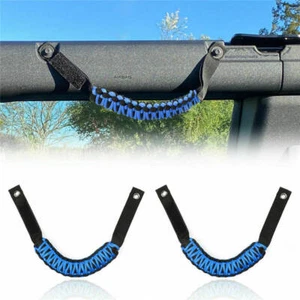 Blue Roll Bar Grab Handles Paracord Grip Handle for Ford For Bronco 2021 2022 - Picture 1 of 10
