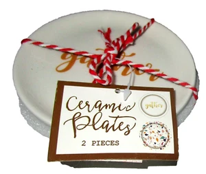 PLACAS DE CERÁMICA DE OTOÑO ~ 4.25" X 4.25"~ Juego de 2 ~ HOJAS DE RECOLECCIÓN/OTOÑO - Imagen 1 de 1