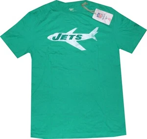 New York Jets Throwback Reebok Slim Fit Green T Shirt New tags Small - Picture 1 of 3