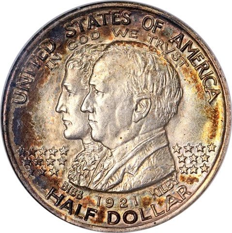 1921 Alabama Commem Half Dollar NGC MS63 Superb Eye Appeal Strong Strike Cover