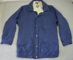 Vintage Woolrich Jacket Gore Tex Men's Size Small Parka Blue Full Zip Button - Picture 1 of 12