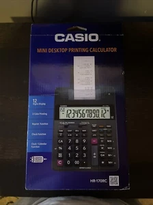 Casio Printing Calculator 6-1/2"Wx11-5/8"Lx2-9/16"H Black HR170RC Brand New - Picture 1 of 3