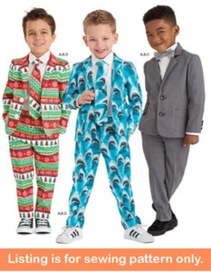 SEWING PATTERN Sew Boys Clothing Clothes Formal Suit Jacket Pants Bow Tie 8764 - Picture 1 of 3