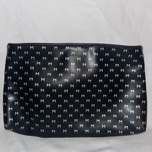 Thierry Mugler Kosmetiktasche Kosmetik schwarz mit goldfarbenem M Logo ca. 7x10 - Bild 1 von 5