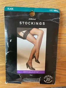 Vintage St Michael 1989 Crystal Lace Top Stockings - Picture 1 of 2