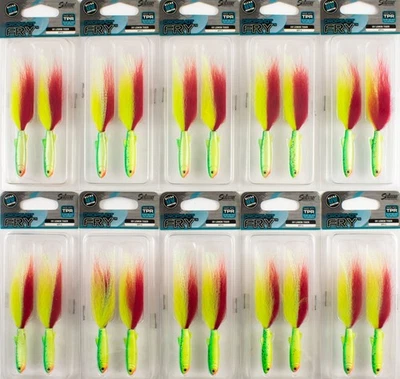 (LOT OF 10) SALMO DROPSHOT FRY 4.75" QSL032 UV LEMON TIGER E7251 - Image 1 of 2