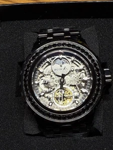 Nuovo Invicta 43904 Nero Subaqua Specialty 52mm Auto Spinello Scheletro Giorno/Notte - Foto 1 di 12