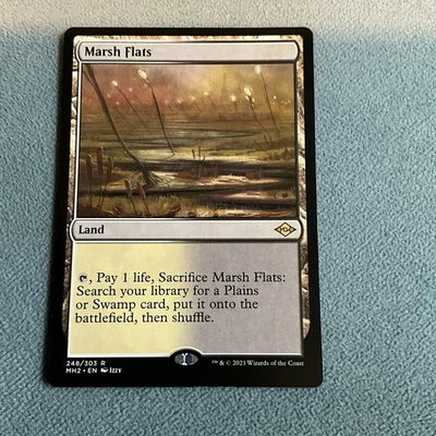 MTG - Marsh Flats - Modern Horizons 2 - NM - MAGIC CARD - Image 1 of 2