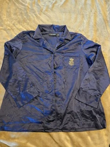 Ralph Lauren Satin Kerbkragen Pyjama Hemd Blau Größe M Gebraucht - Bild 1 von 17