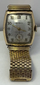 Vintage BENRUS Uhr 17 Jewels Swiss Made Uhrwerk Modell AR 15 läuft Laufform - Bild 1 von 5