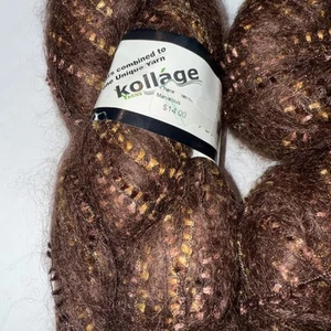 Kollage yarn - MARVELOUS - 80g, 2.5oz,   Fall Hickory (brown w/ gold metallic) - Picture 1 of 12