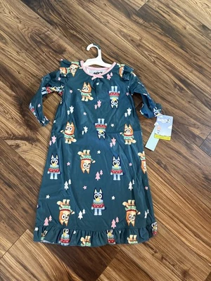 Bluey Girls Nightgown Gown Nightshirt Size 4T Disney NWT - Image 1 of 2