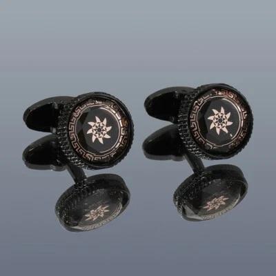 Moda Hombres Gemelos 1 Par de Camisa Traje Gemelos Joyería Estrás Clásico Foto 1 de 4