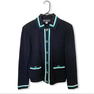 ST. JOHN COLLECTION black button up jacket - Picture 1 of 11