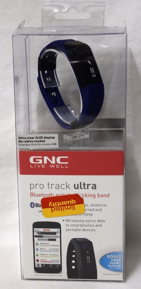 Banda de Seguimiento de Actividad GNC Pro Track Ultra Bluetooth - Azul Marino - GP-5568-MARINO Foto 1 de 4