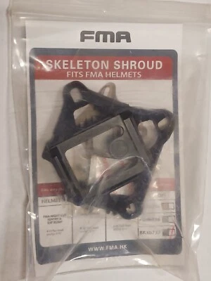 Black FMA Tactical Bump Helmet Night Vision Mount Skeleton Shroud - Image 1 of 4
