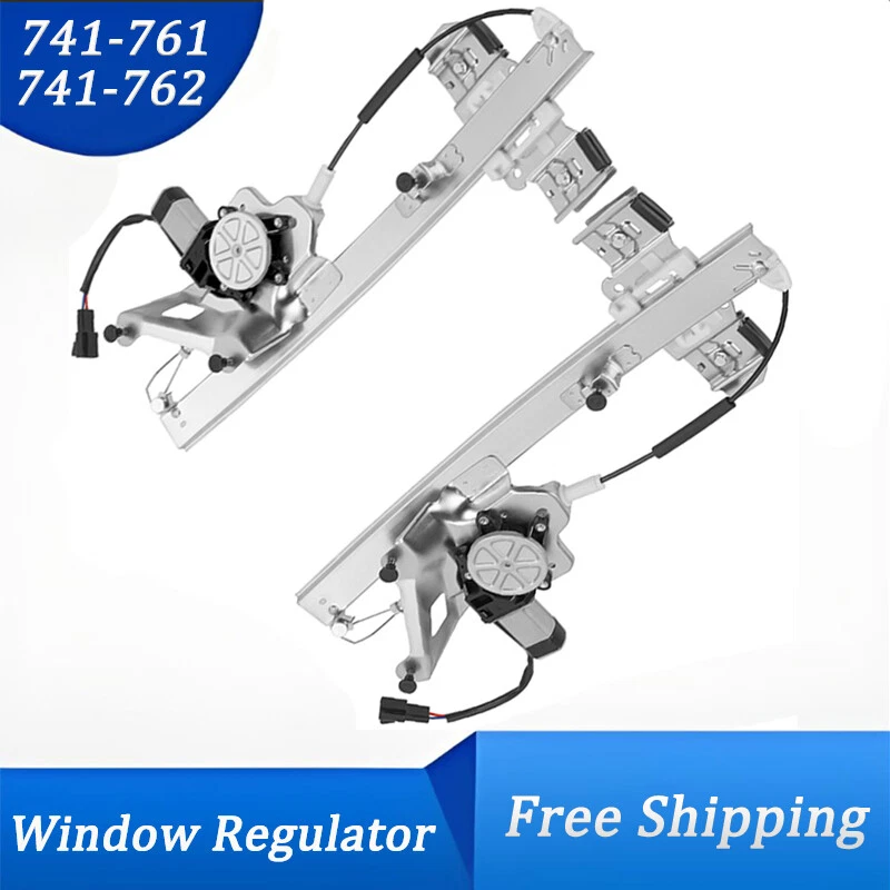 For Buick LeSabre 2000 - 2005 w/ Motor Pair Front Power Window Regulator 2 Pins Foto 1 de 4
