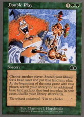 Double Play ~ Near Mint Unglued MTG Magic UltimateMTG Green Card - Image 1 of 1