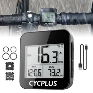 CYCPLUS Bicycle Waterproof Cycling Speedometer Wireless GPS Computer Bike Part - Picture 1 of 19