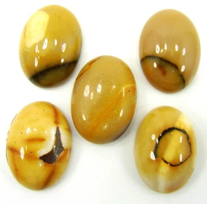 Lote de 5 piezas de cabujón de piedras preciosas de jaspe mocaí natural de 126,90 quilates - 62160 - Imagen 1 de 5