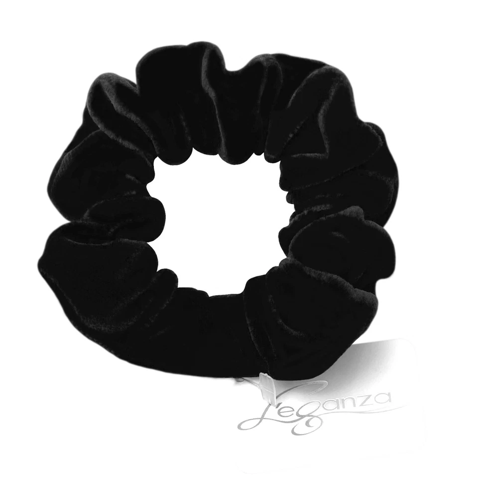 SOLIDA LEGANZA schönes Samt Haargummi Scrunchie Zopfgummi Haarband Ø ungedehnt 7,5 cm LEGANZA