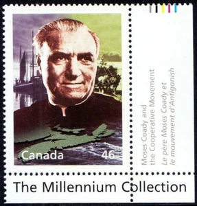 Canada 2000 MNH, Moses Coady, Roman Catholic priest Antigonish Movement - Picture 1 of 1